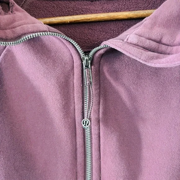 lululemon athletica Maroon Purple Full‎ Zip Scuba Hoodie Jacket 12 - Picture 3 of 9
